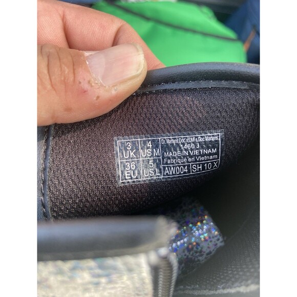 Dr. Martens Women's 1460 Pascal J Metallic Leather Boots Size 4 US New Authentic - Picture 5 of 15